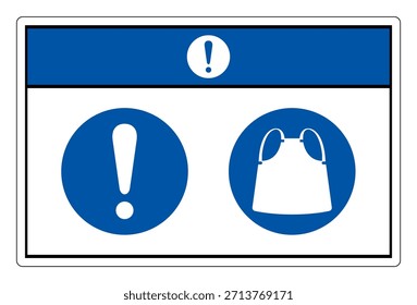 Signo Del Símbolo Del Delantal, Ilustración vectorial, Aislado En La Etiqueta Del Fondo Blanco. EPS10