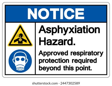 Notice Asphyxiation Hazard Symbol Sign, Vector Illustration, Isolate On White Background Label .EPS10