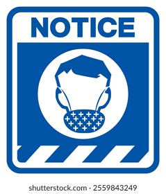 Notice Beard Protection Symbol Sign ,Vector Illustration, Isolate On White Background Label. EPS10