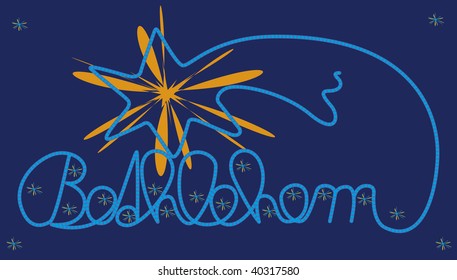 notice Bethlehem gold stars
