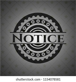 Notice black badge