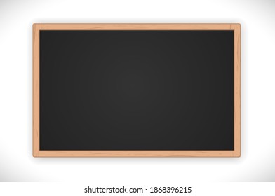 notice blank black board with wood frame icon