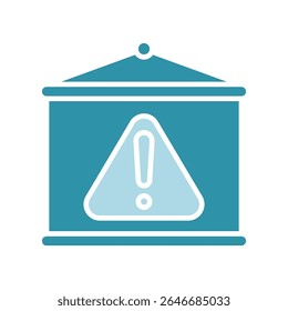 Quadro de avisos cor azul tom duplo, ícone mini ilustração. use para conceito moderno, impressão, UI, kit UX, web e desenvolvimento de aplicativos. Vetor relacionado com gestão de riscos, negócios, finanças.