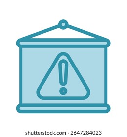 Quadro de avisos cor azul tom duplo, ícone mini ilustração. use para conceito moderno, impressão, UI, kit UX, web e desenvolvimento de aplicativos. Vetor relacionado com gestão de riscos, negócios, finanças.
