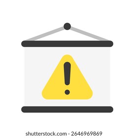 Notice Board flat color, mini illustration icon. use for modern concept, print, UI, UX kit, web and app development. Vector related to risk management, business, finance.

