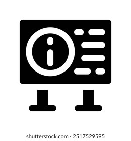 notice board icon. vector glyph icon for your website, mobile, presentation, and logo design.