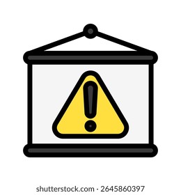 Cor de contorno do quadro de avisos, mini ícone de ilustração. use para conceito moderno, impressão, UI, kit UX, web e desenvolvimento de aplicativos. Vetor relacionado com gestão de riscos, negócios, finanças.


