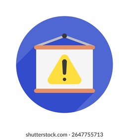 Notice Board rounded color, mini illustration icon. use for modern concept, print, UI, UX kit, web and app development. Vector related to risk management, business, finance.