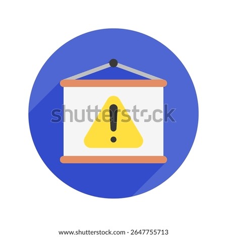 Notice Board rounded color, mini illustration icon. use for modern concept, print, UI, UX kit, web and app development. Vector related to risk management, business, finance.