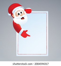 notice board with Santa clause 
