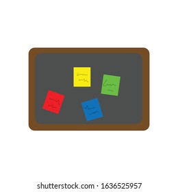 notice board simple illustration clip art vector