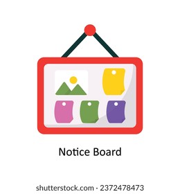 Notice Board vector Flat Icon Design illustration. Symbol on White background EPS 10 File 