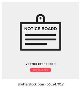 Notice board vector icon