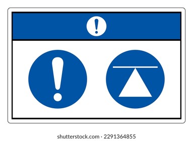 Notice Center Of Gravity Symbol Sign,Vector Illustration, Isolated On White Background Label. EPS10 