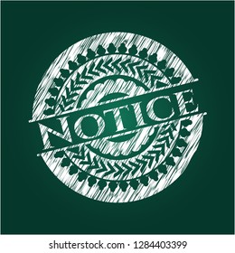 Notice with chalkboard texture