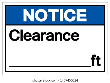 Notice Clearance Symbol Sign ,Vector Illustration, Isolate On White Background Label. EPS10