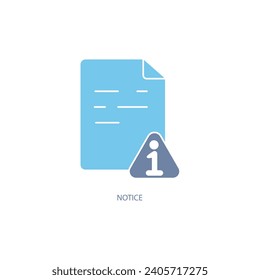 icono de línea de concepto de aviso. Ilustración de elemento simple. diseño de símbolos de esquema de concepto de aviso.
