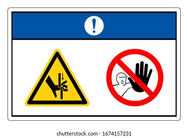 Notice Crush Hazard Symbol Sign, Vector Illustration, Isolate On White Background Label. EPS10