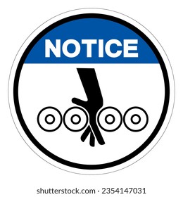 Notice Crush Hazard Symbol Sign, Vector Illustration, Isolate On White Background Label .EPS10