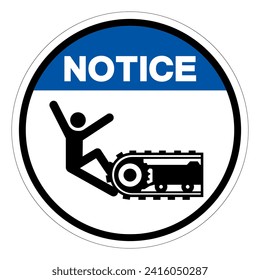 Notice Crush Hazard Symbol Sign, Vector Illustration, Isolate On White Background Label .EPS10