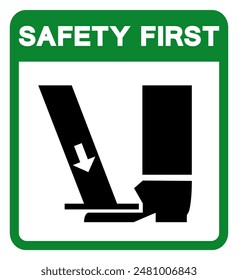 Notice Crush Hazard Symbol Sign, Vector Illustration, Isolate On White Background Label .EPS10