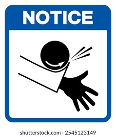 Notice Crush Hazard Symbol Sign, Vector Illustration, Isolate On White Background Label.EPS10