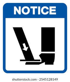 Notice Crush Hazard Symbol Sign, Vector Illustration, Isolate On White Background Label.EPS10