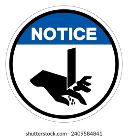 Notice Cutting of Fingers Straight Blade Symbol Sign, Vector Illustration, Isolate On White Background Label .EPS10