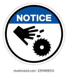 Notice Cutting Hand Symbol Sign, Vector Illustration, Isolate On White Background Label .EPS10
