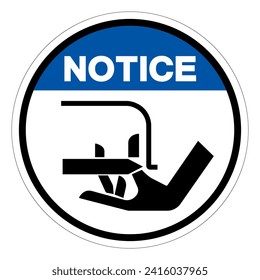 Notice Cutting Hazard Symbol Sign, Vector Illustration, Isolate On White Background Label .EPS10
