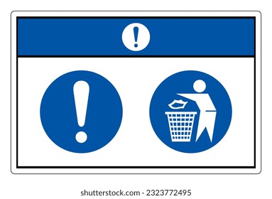 Notice Do Not Litter Symbol Sign, Vector Illustration, Isolate On White Background Label .EPS10