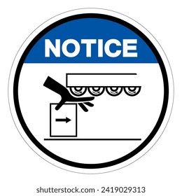 Notice Drawing In Hand Crush Hazard Symbol Sign, Vector Illustration, Isolate On White Background Label .EPS10