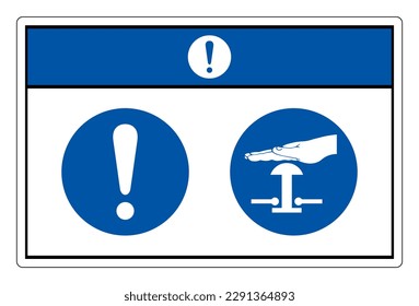 Aviso de símbolo de parada de emergencia,Ilustración vectorial, Aislada En Etiqueta De Fondo Blanco. EPS10 