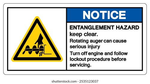 Señal De Símbolo De Peligro De Enredo, Ilustración vectorial, Aislado En El Fondo Blanco Label.EPS10