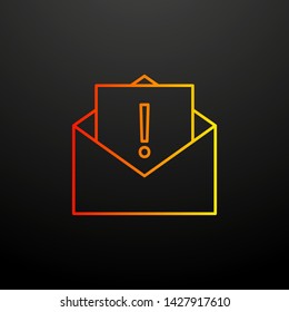 notice in an envelope nolan icon. Elements of mobile banking set. Simple icon for websites, web design, mobile app, info graphics