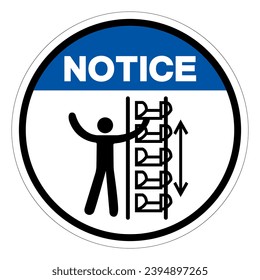 Notice Exposed Buckets and Moving Parts Symbol Sign, Vector Illustration, Isolate On White Background Label .EPS10