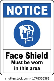 255 Face shield required warning sign Images, Stock Photos & Vectors ...