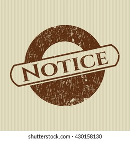 Notice grunge style stamp