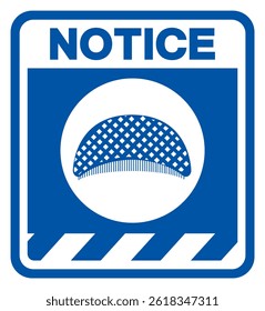 Notice Hair Net Symbol Sign, Vector Illustration, Isolate On White Background Label.EPS10
