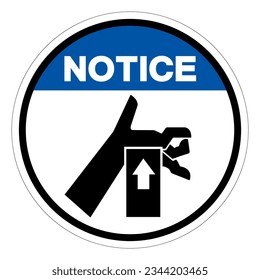 Notice Hand Crush Force from Below Symbol Sign, Vector Illustration, Isolate On White Background Label .EPS10
