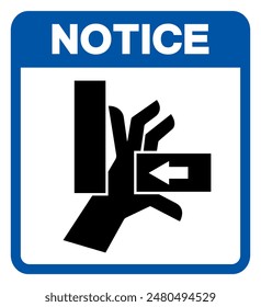 Notice Hand Crush Force From Right Symbol Sign, Vector Illustration, Isolate On White Background Label .EPS10