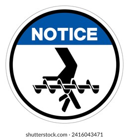 Notice Hand Crush Hazard Symbol Sign, Vector Illustration, Isolate On White Background Label .EPS10