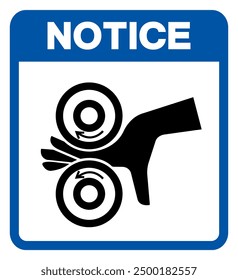 Signo izquierdo del símbolo del enredo de la mano, Ilustración vectorial, aislado en la etiqueta blanca del fondo .EPS10