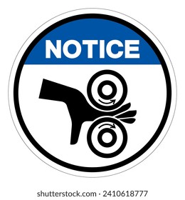 Notice Hand Entanglement Rollers Symbol Sign, Vector Illustration, Isolate On White Background Label .EPS10