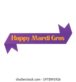 Notice happy mardi grass venice festival icon- Vector