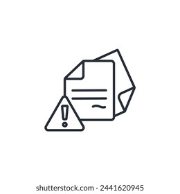 notice hazard icon. vector.Editable stroke.linear style sign for use web design,logo.Symbol illustration.