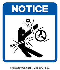 Notice High Speed Moving Parts Symbol Sign, Vector Illustration, Isolate On White Background Label .EPS10