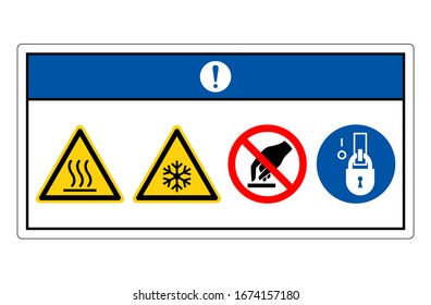 Notice Hot or Cold Surface Symbol Sign, Vector Illustration, Isolate On White Background Label. EPS10