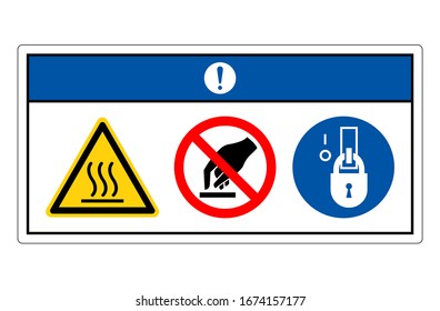 Notice Hot Surface Symbol Sign, Vector Illustration, Isolate On White Background Label. EPS10