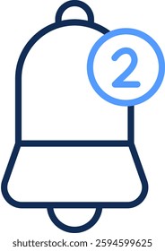 Notice Icon Line Color Vector Illustration